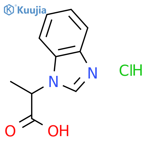 2-(1H-1,3-benzodiazol-1-yl)propanoic acid hydrochloride structure