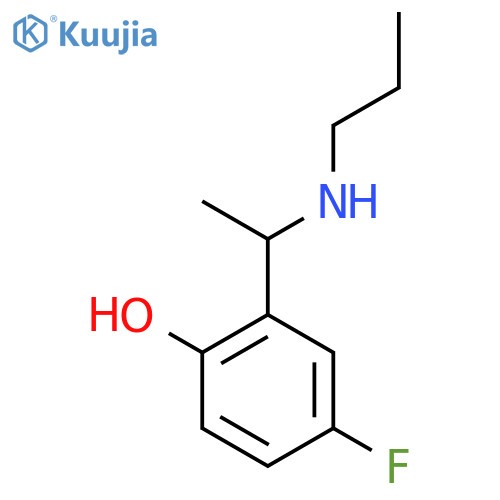 4-fluoro-2-1-(propylamino)ethylphenol structure