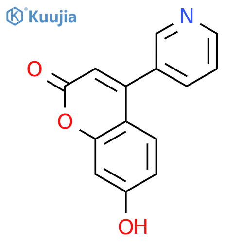 7-Hydroxy-4-(3-pyridyl)coumarin structure