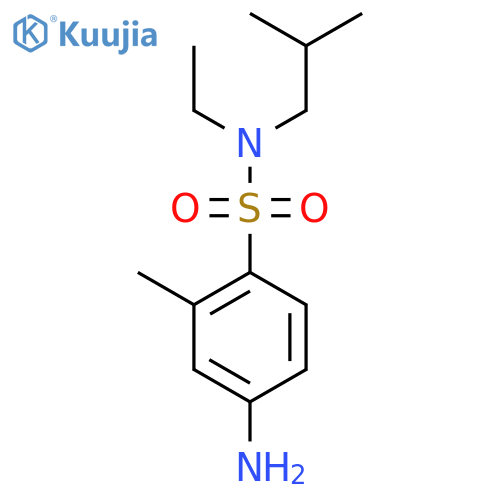 4-Amino-n-ethyl-2-methyl-n-(2-methylpropyl)benzene-1-sulfonamide structure