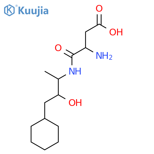 Butanoic acid, 3-amino-4-[(3-cyclohexyl-2-hydroxy-1-methylpropyl)amino]-4-oxo- structure