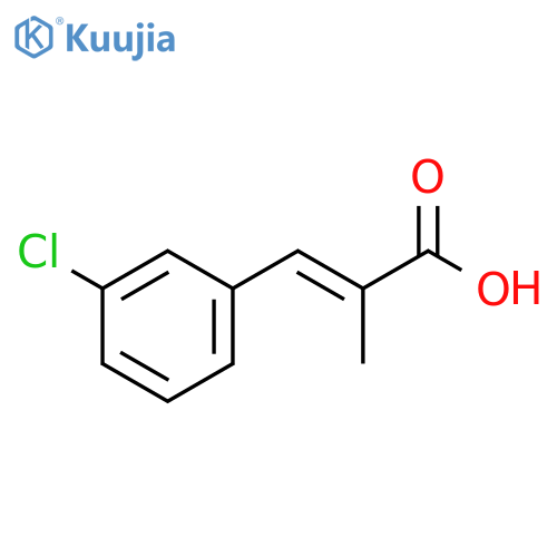 2-Propenoic acid, 3-(3-chlorophenyl)-2-methyl-, (2E)- structure