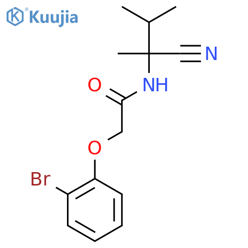 2-(2-bromophenoxy)-N-(1-cyano-1,2-dimethylpropyl)acetamide structure