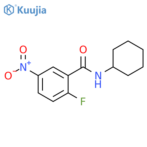 N-Cyclohexyl-2-fluoro-5-nitrobenzamide structure