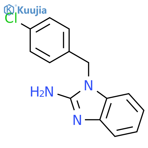 1-(4-Chlorophenyl)methyl-1H-1,3-benzodiazol-2-amine structure