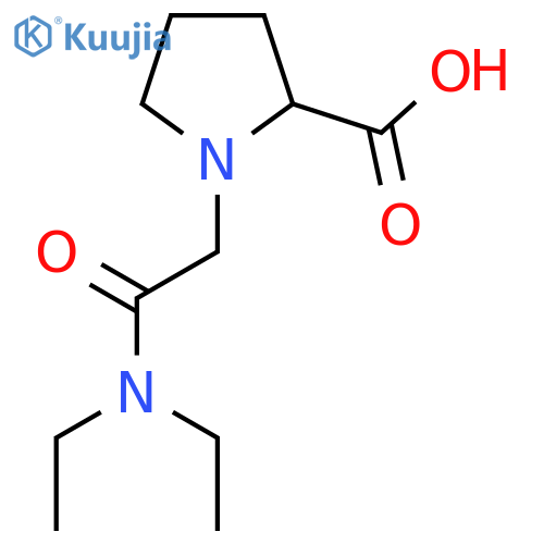 1-(diethylcarbamoyl)methylpyrrolidine-2-carboxylic acid structure