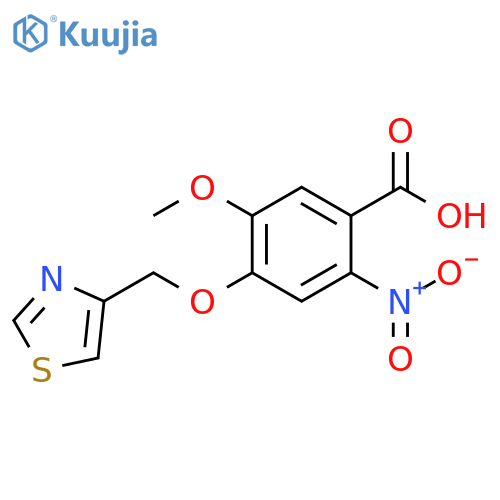 5-methoxy-2-nitro-4-(1,3-thiazol-4-ylmethoxy)benzoic acid structure