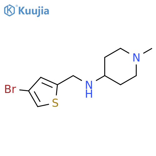 N-[(4-bromothiophen-2-yl)methyl]-1-methylpiperidin-4-amine structure