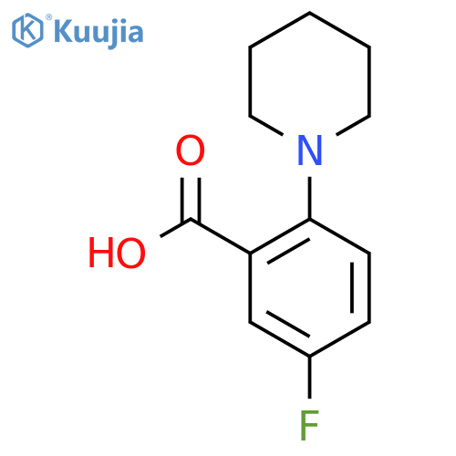 5-Fluoro-2-piperidin-1-yl-benzoic acid structure
