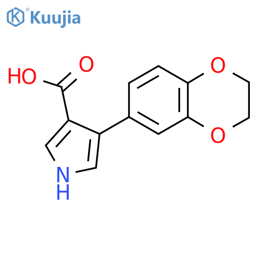 4-(2,3-Dihydro-1,4-benzodioxin-6-yl)-1H-pyrrole-3-carboxylic Acid structure