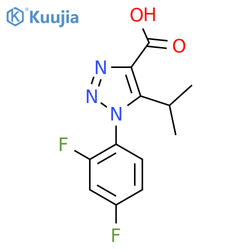 1-(2,4-Difluorophenyl)-5-(propan-2-yl)-1H-1,2,3-triazole-4-carboxylic acid structure