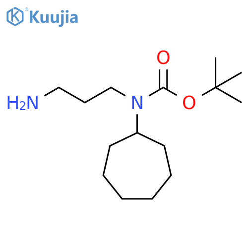 Tert-butyl N-(3-aminopropyl)-N-cycloheptylcarbamate structure