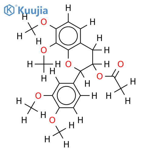 3',4',7,8-Tetra-Me ether,3-Ac-(2R,3S)-3,3',4',7,8-Pentahydroxyflavan structure