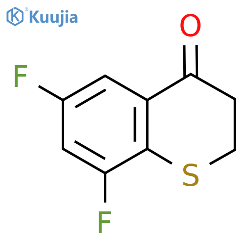 4H-1-Benzothiopyran-4-one, 6,8-difluoro-2,3-dihydro- structure