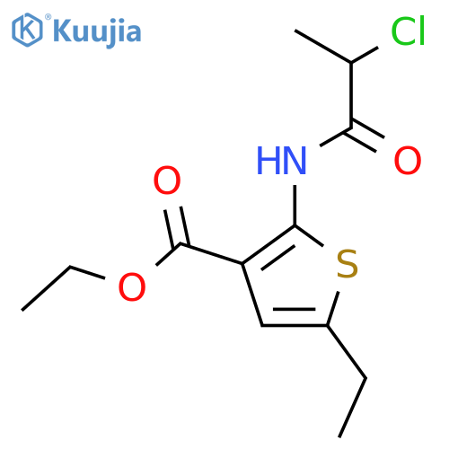 Ethyl 2-(2-chloropropanamido)-5-ethylthiophene-3-carboxylate structure