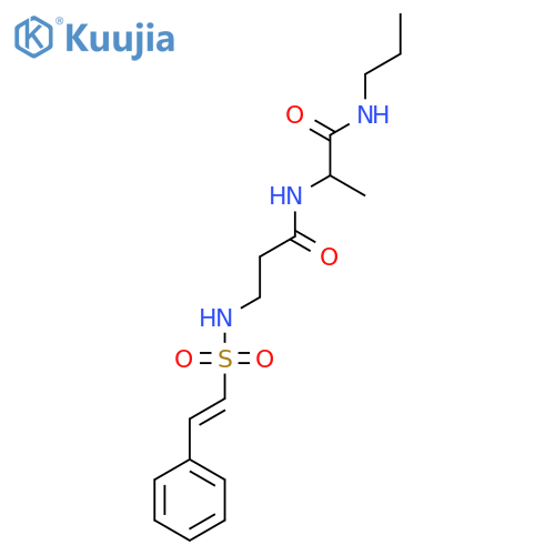 2-[3-(2-phenylethenesulfonamido)propanamido]-N-propylpropanamide structure