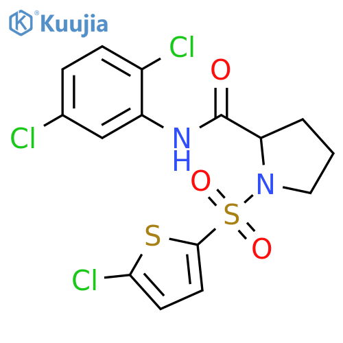 1-[(5-chlorothiophen-2-yl)sulfonyl]-N-(2,5-dichlorophenyl)pyrrolidine-2-carboxamide structure