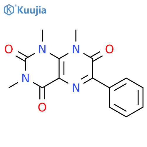 1,3,8-trimethyl-6-phenylpteridine-2,4,7-trione structure