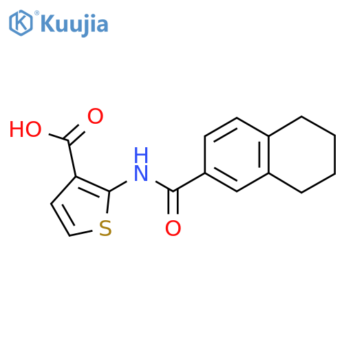 2-(5,6,7,8-Tetrahydronaphthalene-2-amido)thiophene-3-carboxylic acid structure