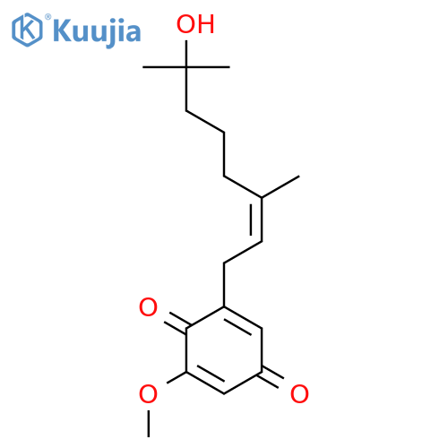 2-[(Z)-7-Hydroxy-3,7-dimethyloct-2-enyl]-6-methoxycyclohexa-2,5-diene-1,4-dione structure