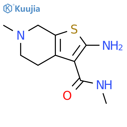 2-amino-N,6-dimethyl-4H,5H,6H,7H-thieno[2,3-c]pyridine-3-carboxamide structure