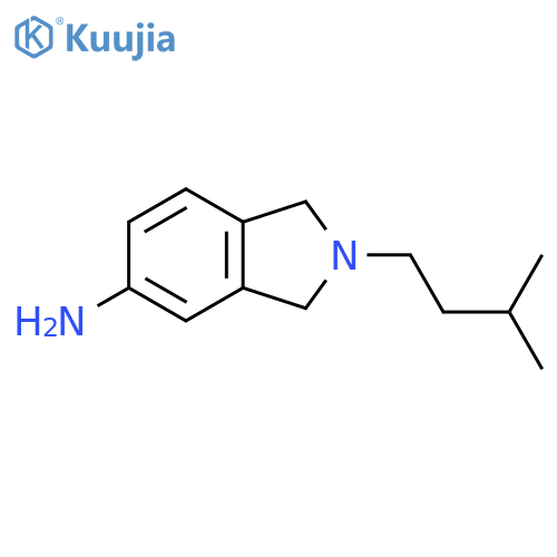 2-(3-methylbutyl)-2,3-dihydro-1H-isoindol-5-amine structure