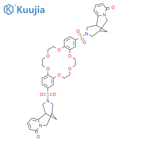 11-[[25-[(6-Oxo-7,11-diazatricyclo[7.3.1.02,7]trideca-2,4-dien-11-yl)sulfonyl]-2,5,8,15,18,21-hexaoxatricyclo[20.4.0.09,14]hexacosa-1(22),9(14),10,12,23,25-hexaen-11-yl]sulfonyl]-7,11-diazatricyclo[7.3.1.02,7]trideca-2,4-dien-6-one structure