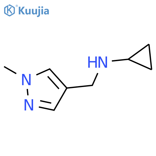 N-[(1-methyl-1H-pyrazol-4-yl)methyl]cyclopropanamine structure