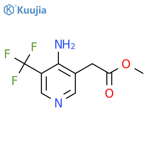 Methyl 4-amino-3-(trifluoromethyl)pyridine-5-acetate structure