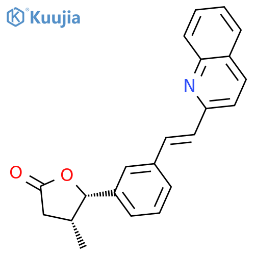 2(3H)-Furanone, dihydro-4-methyl-5-[3-[2-(2-quinolinyl)ethenyl]phenyl]-, cis-(±)- structure