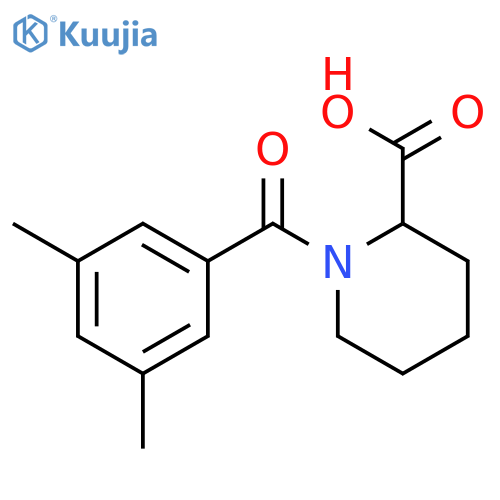 1-(3,5-dimethylbenzoyl)piperidine-2-carboxylic acid structure