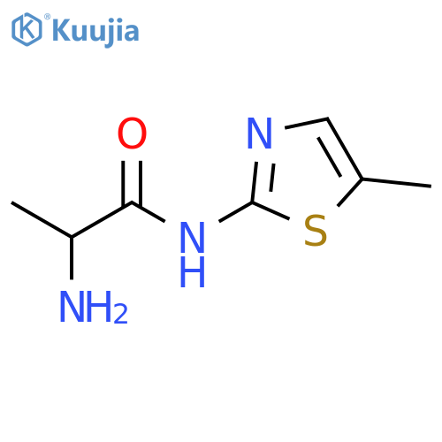 2-Amino-N-(5-methyl-thiazol-2-yl)-propionamide structure