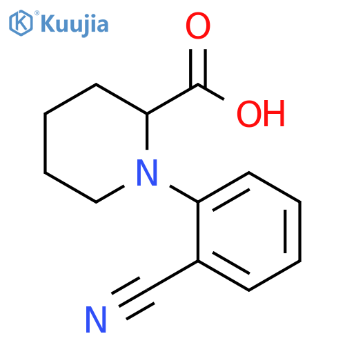 1-(2-Cyanophenyl)piperidine-2-carboxylic acid structure