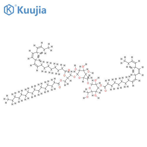 (2S)-1-O-palmitoyl-2-O-linolenoyl-3-O-[alpha-D-galactopyranosyl-(1''->6')-(3''-O-linolenoyl)-beta-D-galactopyranosyl]glycerol structure