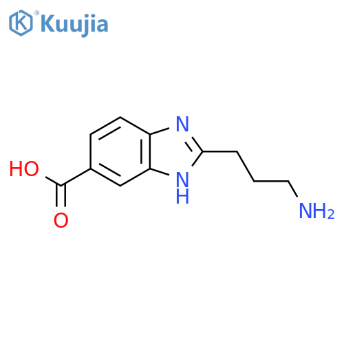 1H-Benzimidazole-6-carboxylicacid, 2-(3-aminopropyl)- structure