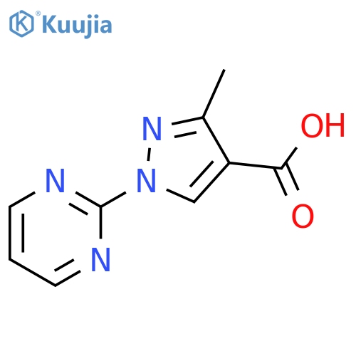 3-methyl-1-(pyrimidin-2-yl)-1H-pyrazole-4-carboxylic acid structure