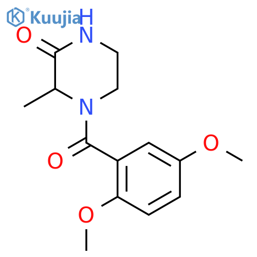 4-(2,5-dimethoxybenzoyl)-3-methylpiperazin-2-one structure