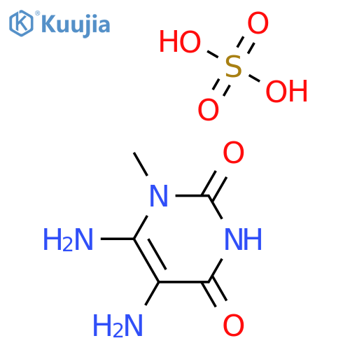 5,6-diamino-1-methyl-1,2,3,4-tetrahydropyrimidine-2,4-dione, sulfuric acid structure