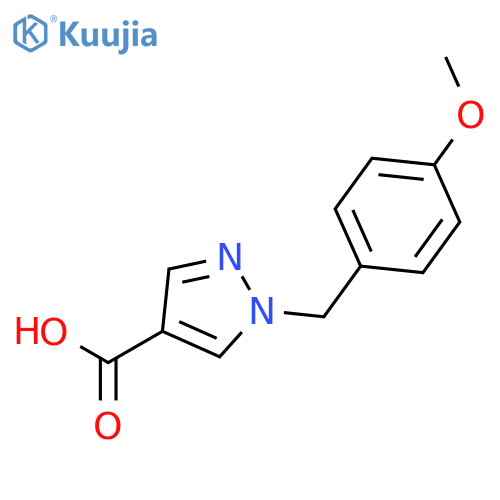 1-[(4-methoxyphenyl)methyl]-1H-pyrazole-4-carboxylic acid structure