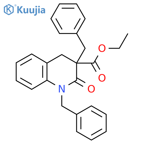 Ethyl 1,3-dibenzyl-2-oxo-1,2,3,4-tetrahydro-3-quinolinecarboxylate structure