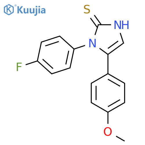 1-(4-fluorophenyl)-5-(4-methoxyphenyl)-2,3-dihydro-1H-imidazole-2-thione structure