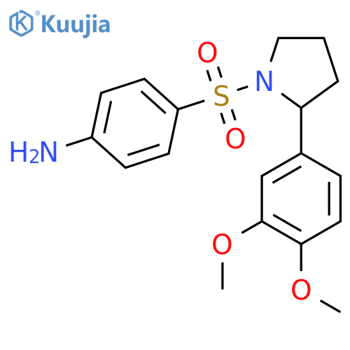 4-{[2-(3,4-dimethoxyphenyl)pyrrolidin-1-yl]sulfonyl}aniline structure