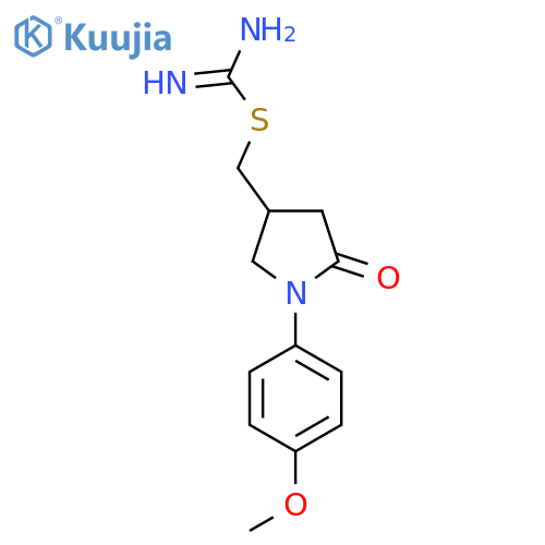 ({1-(4-methoxyphenyl)-5-oxopyrrolidin-3-ylmethyl}sulfanyl)methanimidamide structure