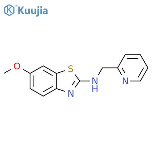 6-methoxy-N-[(pyridin-2-yl)methyl]-1,3-benzothiazol-2-amine structure