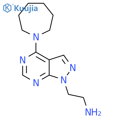 2-[4-(azepan-1-yl)-1H-pyrazolo[3,4-d]pyrimidin-1-yl]ethan-1-amine structure