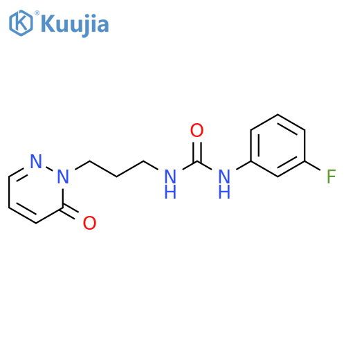 1-(3-fluorophenyl)-3-[3-(6-oxo-1,6-dihydropyridazin-1-yl)propyl]urea structure