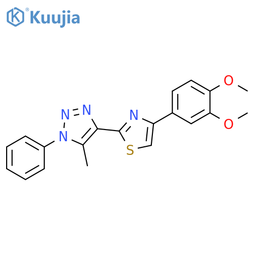 4-[4-(3,4-dimethoxyphenyl)-1,3-thiazol-2-yl]-5-methyl-1-phenyl-1H-1,2,3-triazole structure