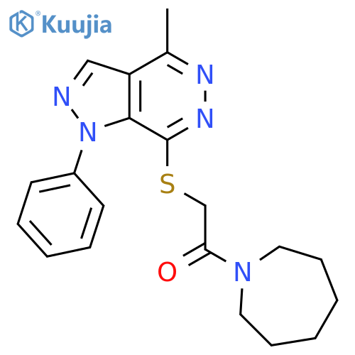 1-(azepan-1-yl)-2-({4-methyl-1-phenyl-1H-pyrazolo[3,4-d]pyridazin-7-yl}sulfanyl)ethan-1-one structure