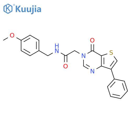 N-[(4-methoxyphenyl)methyl]-2-{4-oxo-7-phenyl-3H,4H-thieno[3,2-d]pyrimidin-3-yl}acetamide structure