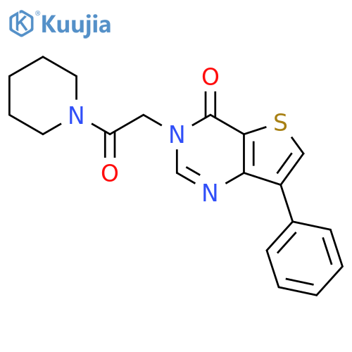 3-[2-oxo-2-(piperidin-1-yl)ethyl]-7-phenyl-3H,4H-thieno[3,2-d]pyrimidin-4-one structure